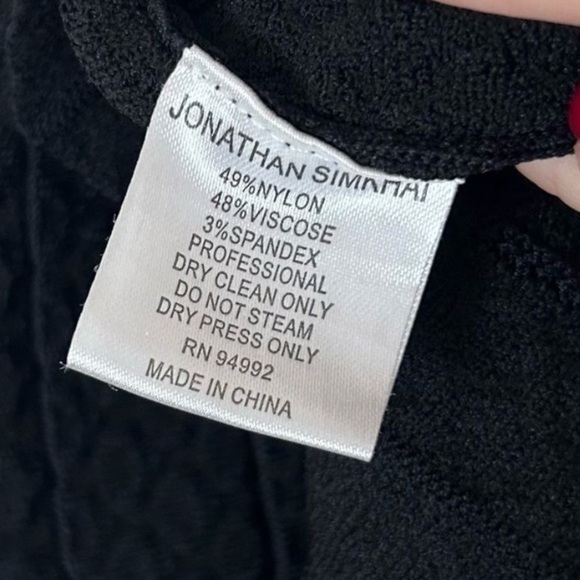 Jonathan Simkhai Pointelle Scallop Black Knew Length Skirt SIZE XS - Picture 6 of 6